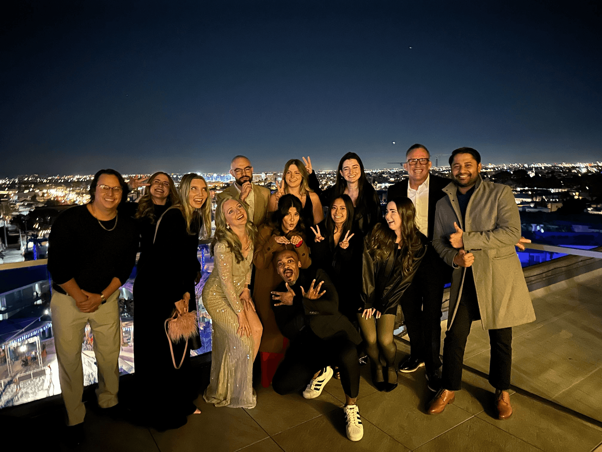 Hayden and the KUBRA team on a rooftop